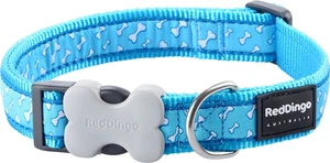 RedDingo Obojok Bones Turquoise - 2,5/41 až 63cm