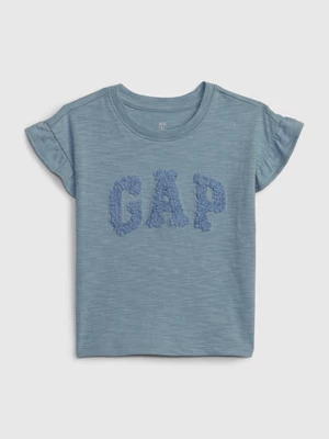Světle modré holčičí tričko s volánky GAP
