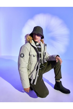 Koton Hooded Anorak Coat with Pocket Detail