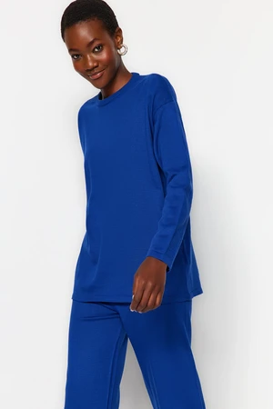 Trendyol Saks Basic Crew Neck Sweater Top-Upper Suit