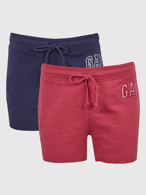Set of two women's sweat shorts in blue and pink GAP