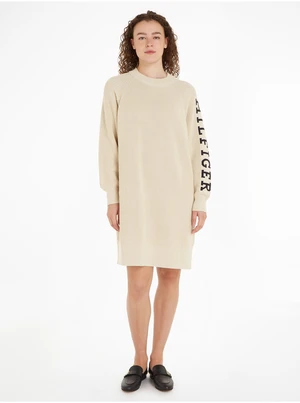 Beige women's sweater dress Tommy Hilfiger