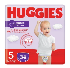 Huggies Pants Jumbo vel. 5 12-17 kg plenkové kalhotky 34 ks