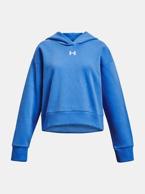 Under Armour Sweatshirt UA Rival Fleece Crop Hoodie-BLU - girls