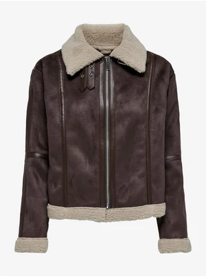 Women's Dark Brown Jacket in Suede JDY Merlin - Women