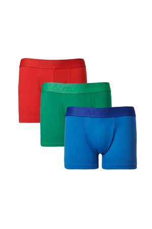 AC&Co / Altınyıldız Classics Men's Sax-Red 3-Pack of Flexible Cotton Boxers.