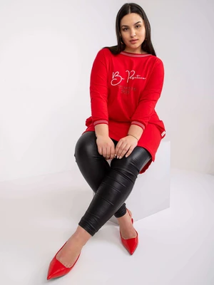 Larger red jersey tunic with Blanche lettering