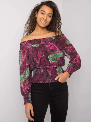 Purple Spanish blouse with Cornwall pattern