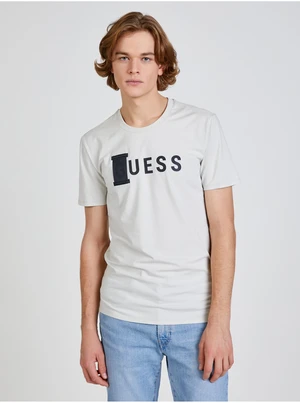 Cream Men's T-Shirt Guess Belty - Men