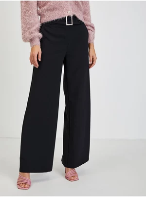 Black Women's Wide Trousers with Belt ORSAY - Women