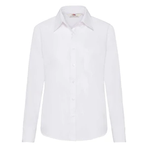 White women's classic poplin shirt Fruit Of The Loom