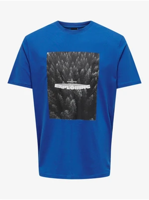 Blue Men's T-Shirt ONLY & SONS Oren - Men