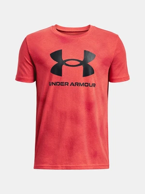 Under Armour T-Shirt UA SPORSTYLE LOGO AOP SS-RED - Boys