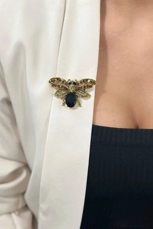 Bee brooch black