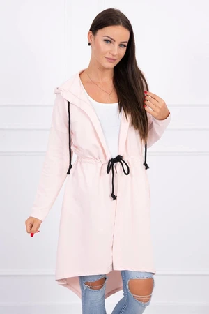 Coat with a longer back powder pink