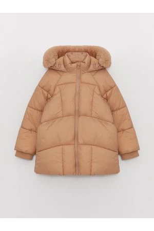 LC Waikiki Girl's Down Jacket with a Hood