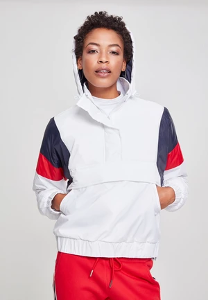 Women's 3-Tone Padded Tug Jacket White/Navy/Fiery Red