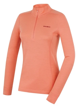 Husky  Aron zips L light orange, L Dámska merino mikina