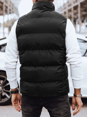 Men's Black Quilted Dstreet Vest