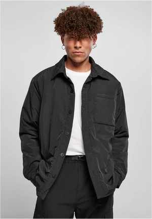 Reinforced Nylon Shirt Jacket Black