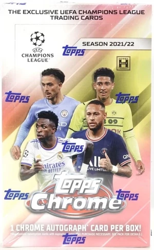 Panini 2021-2022 Topps UEFA Champions League Chrome Hobby Box - futbalové karty