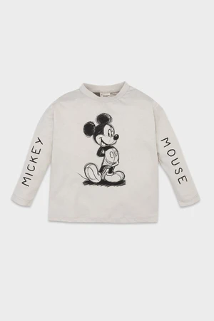 DEFACTO Baby Boy Disney Mickey & Minnie Crew Neck Long Sleeve T-Shirt