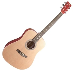 SX SD204 Transparent Red Guitare acoustique