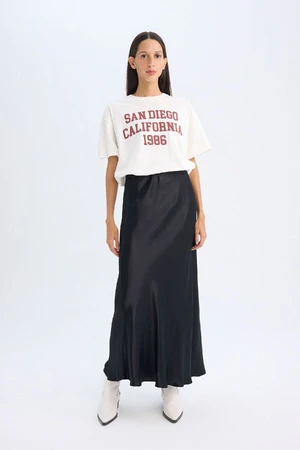 DEFACTO A Cut Normal Waist Long/Maxi Length Satin Skirt