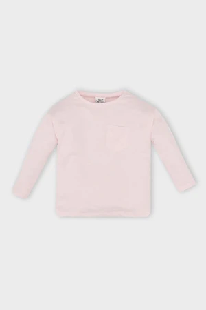 DEFACTO Baby Girl Crew Neck Long Sleeve Plain Basic T-Shirt