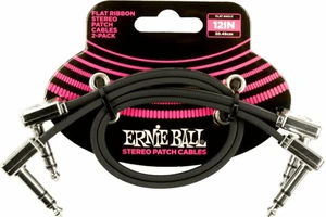 Ernie Ball Flat Ribbon Stereo Patch Cable 30 cm Kątowy - Kątowy Kabel krosowy