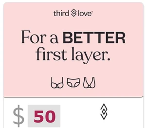 ThirdLove $50 Gift Card US