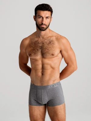 Ombre Men's cotton boxer shorts with logo - 3-pack mix