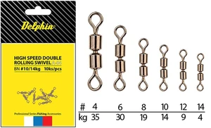 Delphin obratlík Hi speed double rolling swivel vel.14