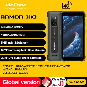 Armor X10 Ulefone Rugged Phone 4GB +32GB 5180mAh Global Version Waterproof Smartphone 5.45“ Android 11 telephone NFC 13MP OTG