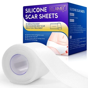 1 Roll Silicone Scar Sheets Skin Care Patch Painless Scar Repair Tape Scar Removal Strips for C-Section Keloid Surgery Burn Acne