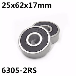 1Pcs 6305-2RS ball bearing 25x62x17 mm deep groove ball bearing High quality 6305RS 6305