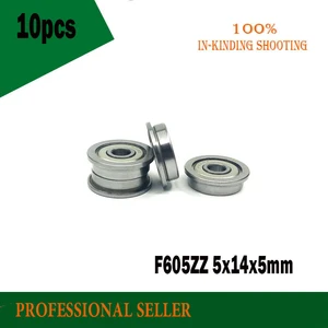 10Pcs F605 F605ZZ ABEC-1 Shielded Model Flange Bearing 5 x 14 x 5mm