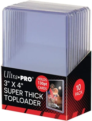 UltraPro Toploader Ultra Pro 3x4 Super Thick 130PT Toploaders - 10 ks