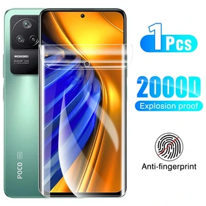 Protective Film For Xiaomi Poco X5 X3 X3 NFC X2 F3 F4 GT Hydrogel Film Screen Protector For Poco M2 M3 M4 M5 Pro C3 C40 C50 Film