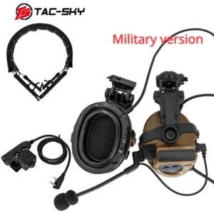 TS TAC-SKY COMTAC III Military Tactical Headset New ARC Helmet Rail Adapter with Headset Replacement Headband and u94 ptt