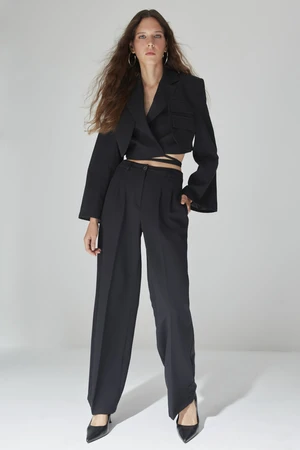 Trendyol Limited Edition Black Wide Leg Woven Trousers