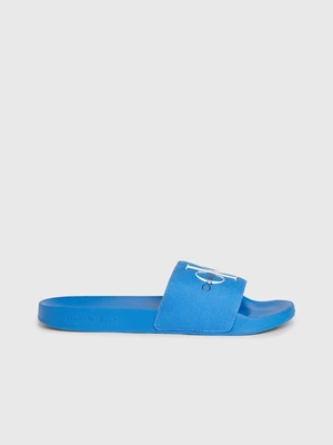 Blue Men's Slippers Calvin Klein Slide Monogram