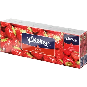 Kleenex Aroma papírové kapesníky Strawberry 10x10 ks