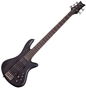 Schecter Stiletto Studio-5 See Thru Black Satin 5-saitiger E-Bass, 5-Saiter E-Bass