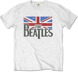 The Beatles Tricou Logo & Vintage Flag White 11 - 12 ani