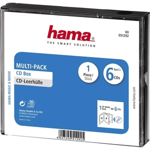 Hama 6-násobná obal na CD 6 CD / DVD / Blu-ray polystyrol čierna 1 ks (š x v x h) 142 x 125 x 24 mm 00051292