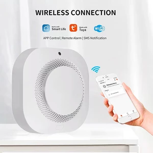Tuya Wifi Smoke Sensor Fire Detection Alarm Smart Home Security Fire Protection Work with Alexa Google Home