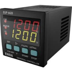 PID univerzální regulátor Enda EUP4420-230, typ senzoru Pt100, J , K, L , T , S , R , SSR, relé 8 A