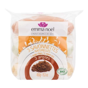 Mydlo rastlinné íl 3x150 g BIO   EMMA NOËL