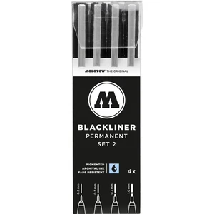 MOLOTOW 200487  Blackliner Set 2 popisovač 4 ks čierna 0.3 mm, 0.5 mm, 0.7 mm, 1 mm 4 ks